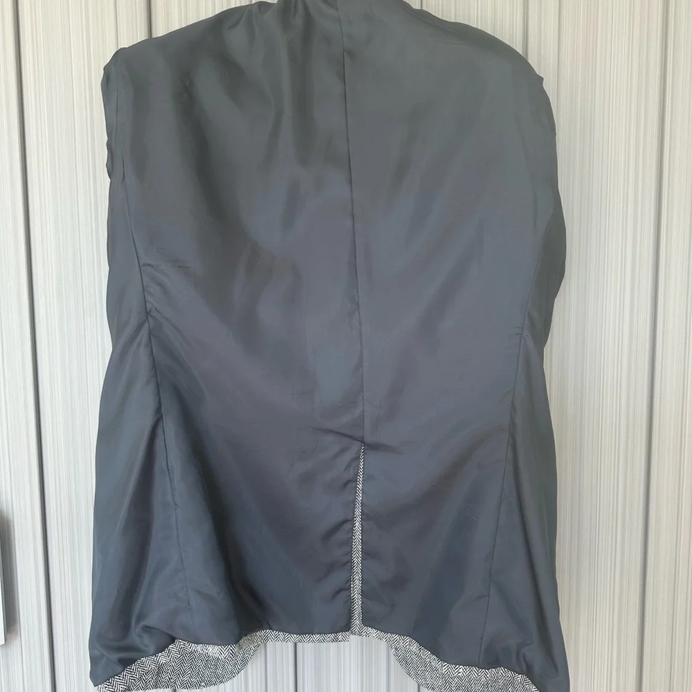 Towncraft Textured Gray & Black Men's Blazer Suit Jacket Sz 46 Regular
